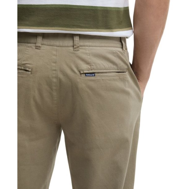 Barbour Washed Stretch Tailored Trousers Grey Olive