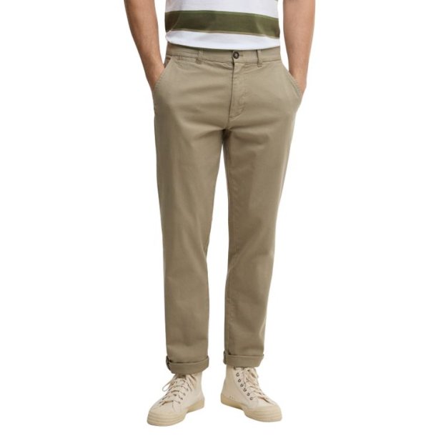 Barbour Washed Stretch Tailored Trousers Grey Olive