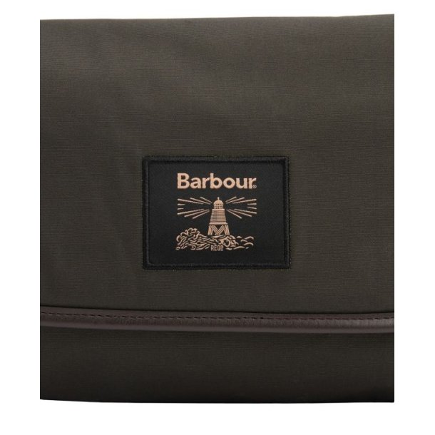 Barbour Wax Hanging Washbag Olive/Beacon