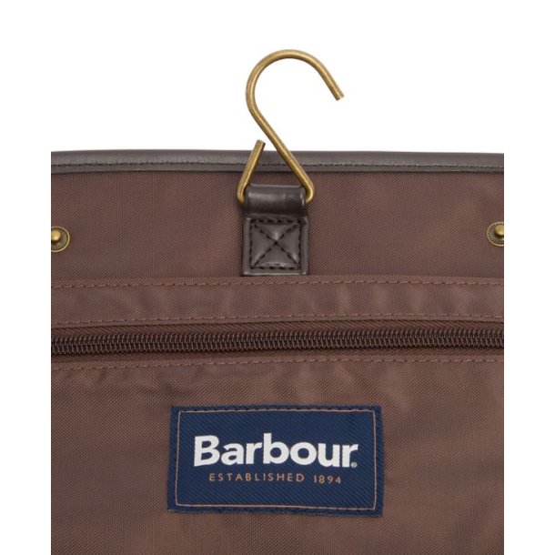 Barbour Wax Hanging Washbag Olive/Beacon