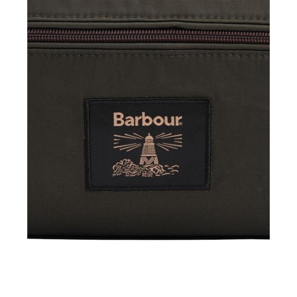 Barbour Wax Washbag Olive/Beacon