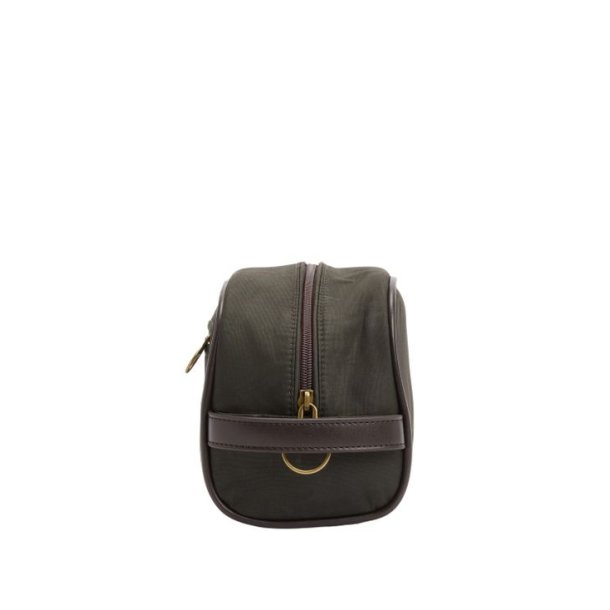 Barbour Wax Washbag Olive/Beacon