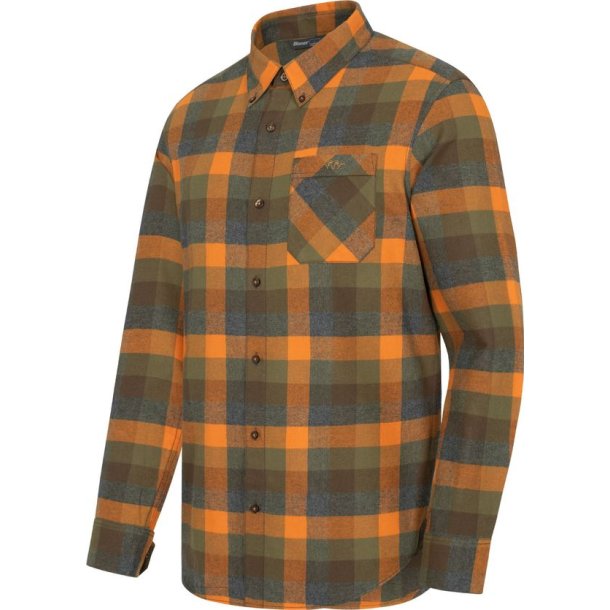 Blaser Marvin Flannel Shirt Green/Orange Checked