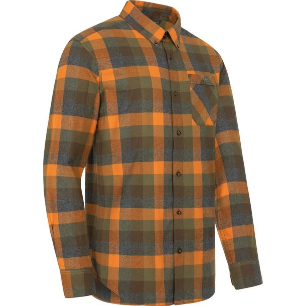 Blaser Marvin Flannel Shirt Green/Orange Checked