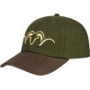 Blaser Suede Felt Cap Dark Olive/Dark Brown