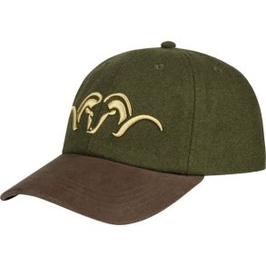 Blaser Suede Felt Cap Dark Olive/Dark Brown