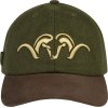 Blaser Suede Felt Cap Dark Olive/Dark Brown
