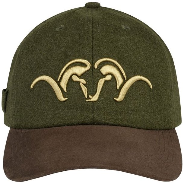 Blaser Suede Felt Cap Dark Olive/Dark Brown