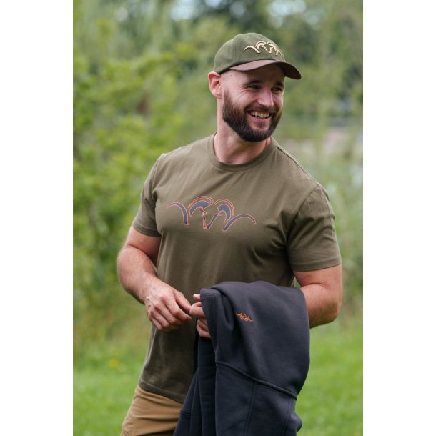 Blaser Suede Felt Cap Dark Olive/Dark Brown