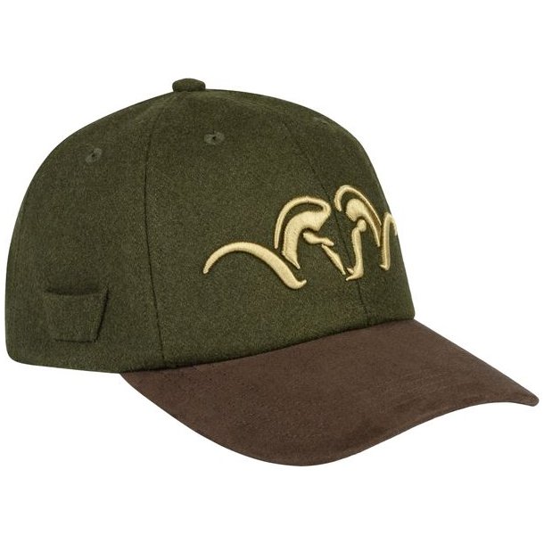 Blaser Suede Felt Cap Dark Olive/Dark Brown