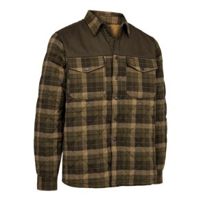 Deerhunter Elbert Padded Shirt Jacket Brown Check