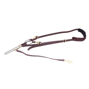 Dressurline Brun Lder Med Galge Og Karabinhage