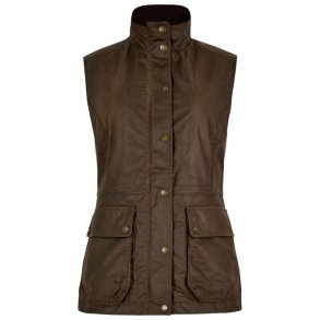 Dubarry Rathsallagh Lady Wax Cotton Gilet Cafe