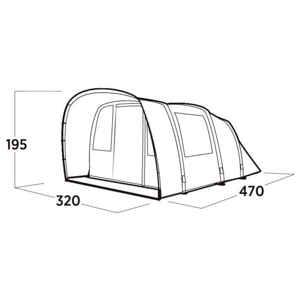 Easy Camp Brimnes 5 Air 5 Pers. Telt Brown
