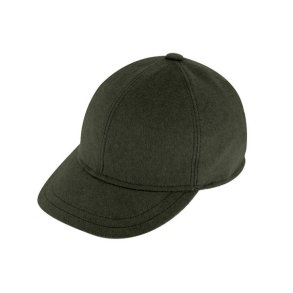 Fiebig Baseballcap i Uldmix M/�reflap Olive Green