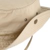 Fiebig Cloth hat cotton solid with snap and chin strap Beige
