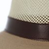 Fiebig Cloth hat Traveller mesh-crown with synthetic leather band Beige