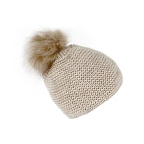 Fiebig Strikhue M/Pompom Beige