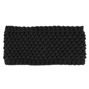 Fiebig Strikket �revarmer 100% Uld Black