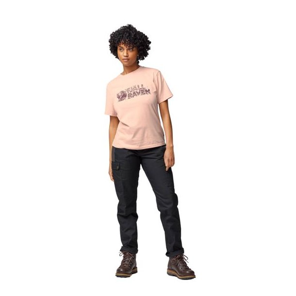Fjllrven Lush Logo T-Shirt W Chalk Rose