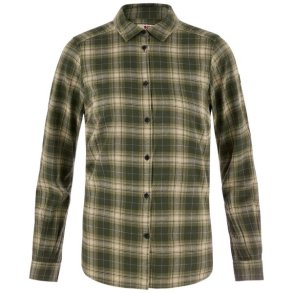 Fj�llr�ven �vik Classic Flannel Shirt W Deep Forest-Fossil