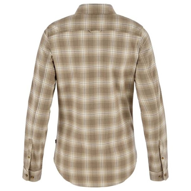 Fj�llr�ven �vik Flannel Shirt W Chalk White-Suede Brown