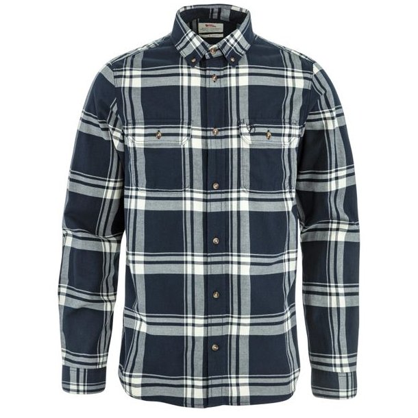 Fj�llr�ven �vik Lite Flannel Shirt Dark Navy-Chalk White