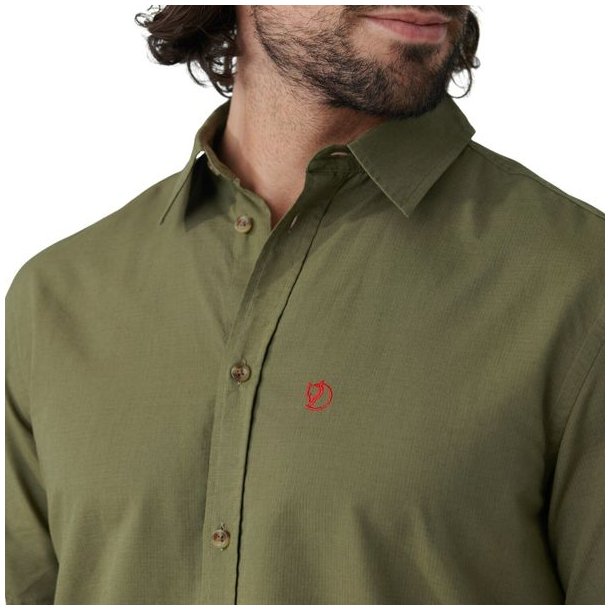 Fj�llr�ven �vik Lite Shirt SS Chalk White-Dark Navy