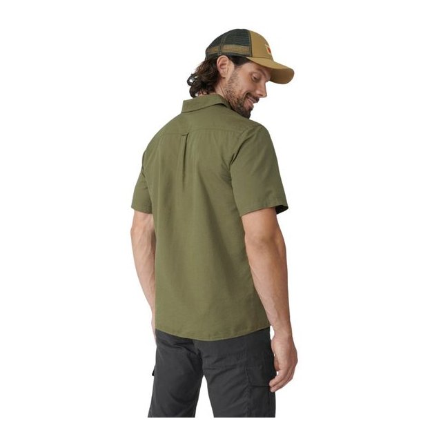 Fj�llr�ven �vik Lite Shirt SS Chalk White-Dark Navy