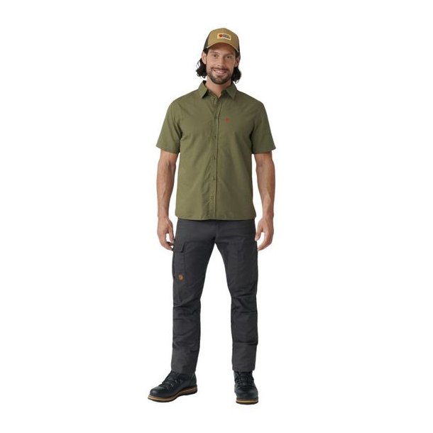 Fj�llr�ven �vik Lite Shirt SS Chalk White-Dark Navy