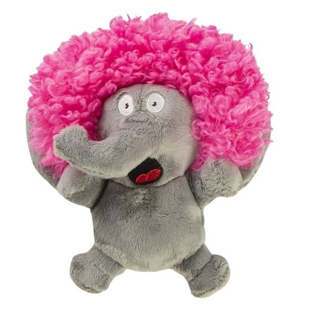 Godog Silent Squeak Crazy Hair Elephant 20 cm