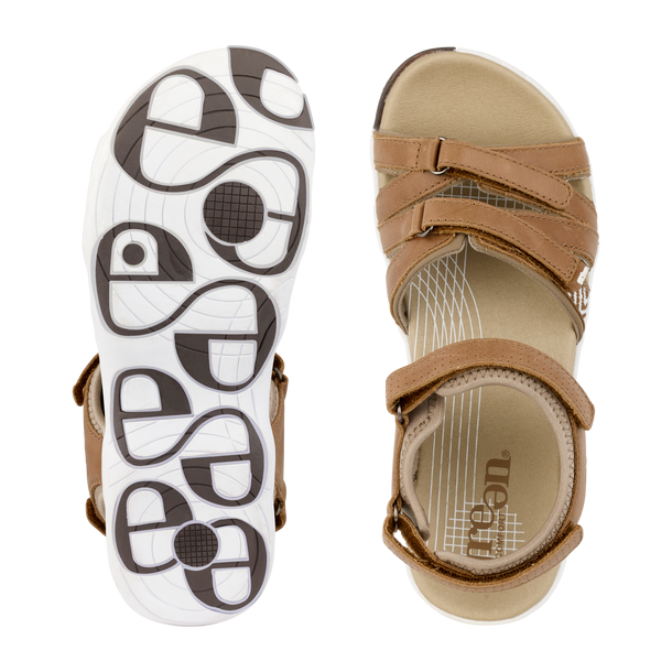 Green Comfort Corsica Straps Sandal  Cognac