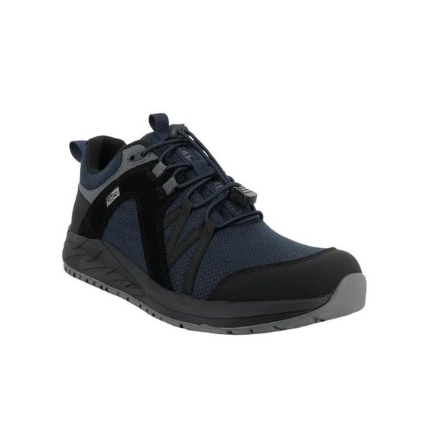 Green Comfort Path Pelle Sneaker Elastic Lace Navy Blue