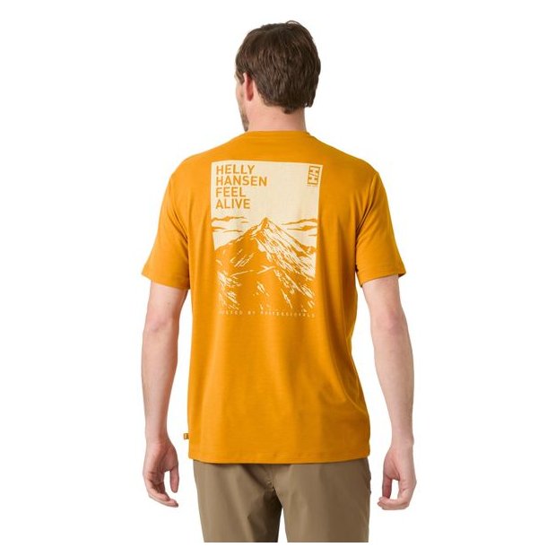 Helly Hansen Skog Graphic T-Shirt Mustard