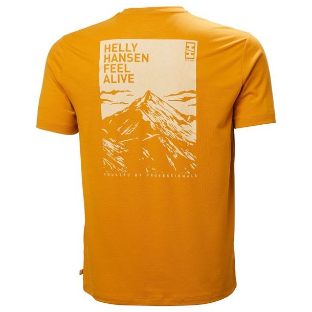 Helly Hansen Skog Graphic T-Shirt Mustard