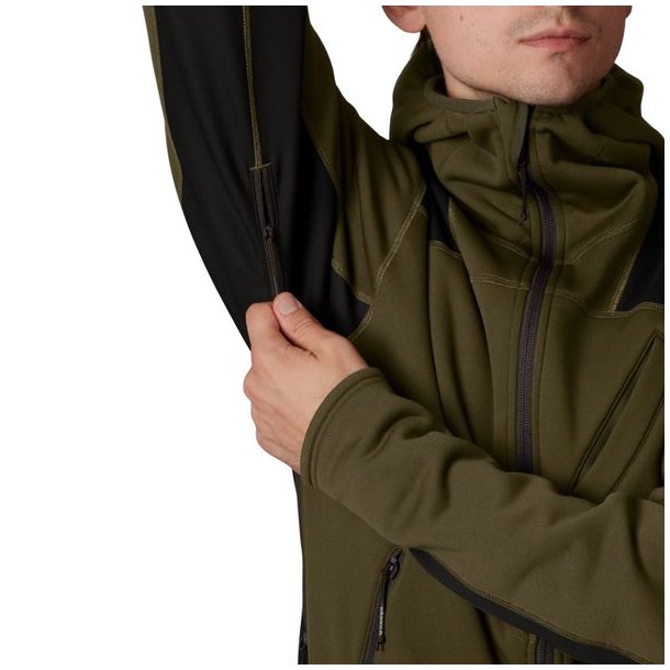 H�rkila Deer Stalker Fleece Hoodie Willow Green/Shadow Brown