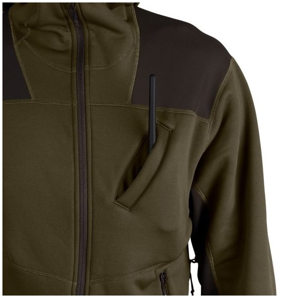 H�rkila Deer Stalker Fleece Hoodie Willow Green/Shadow Brown