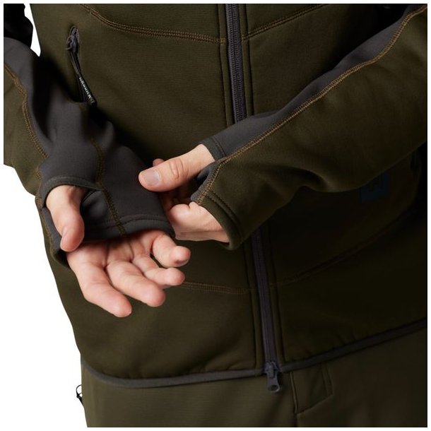 H�rkila Deer Stalker Fleece Hoodie Willow Green/Shadow Brown