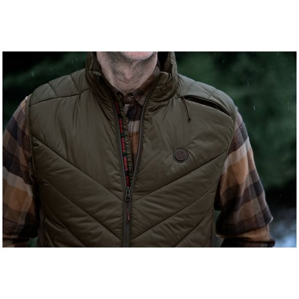 H�rkila Heat Insulated Vest Willow Green/Shadow Brown
