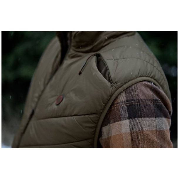 H�rkila Heat Insulated Vest Willow Green/Shadow Brown