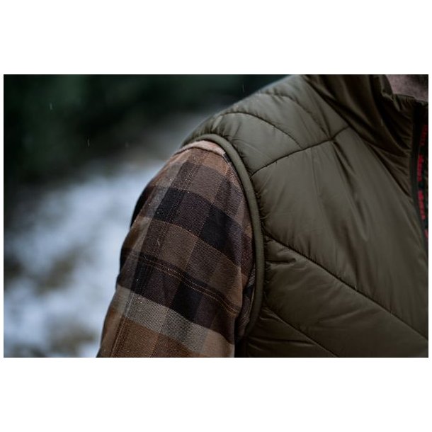 H�rkila Heat Insulated Vest Willow Green/Shadow Brown
