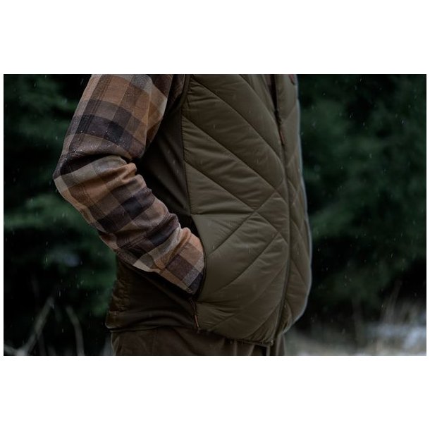 H�rkila Heat Insulated Vest Willow Green/Shadow Brown