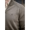 H�rkila Vincent Merino Pullover med Halv Lynl�s Dark Sand