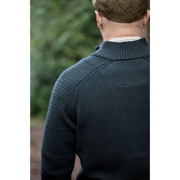 H�rkila Vincent Merino Pullover med Halv Lynl�s Dark Navy
