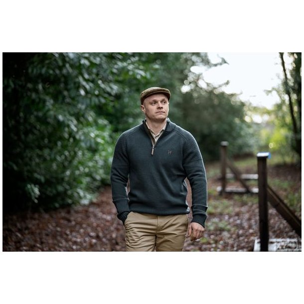 H�rkila Vincent Merino Pullover med Halv Lynl�s Dark Navy