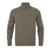 H�rkila Vincent Merino Pullover med Halv Lynl�s Dark Sand