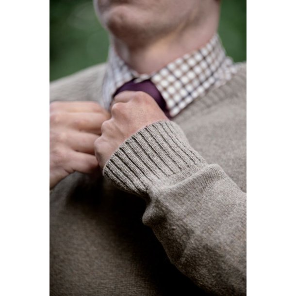 H�rkila Vincent Merino V-Neck Pullover Dark Sand