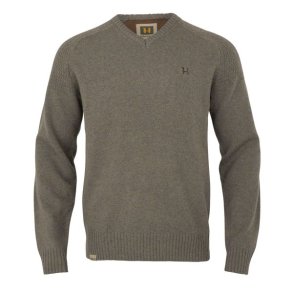 H�rkila Vincent Merino V-Neck Pullover Dark Sand