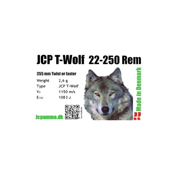 JCP T-Wolf 22-250Rem 2.6g