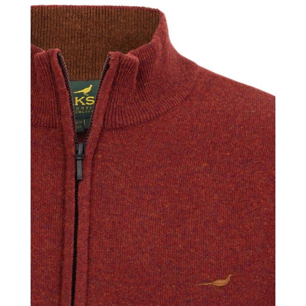Laksen Brompton Zip Neck Rusty